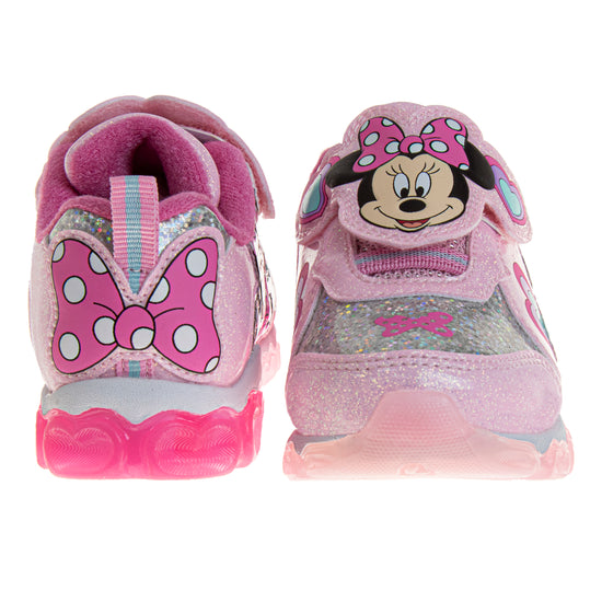 Josmo Disney Minnie Mouse Hook And Loop Glitzy Girls Sneakers (Toddlers)