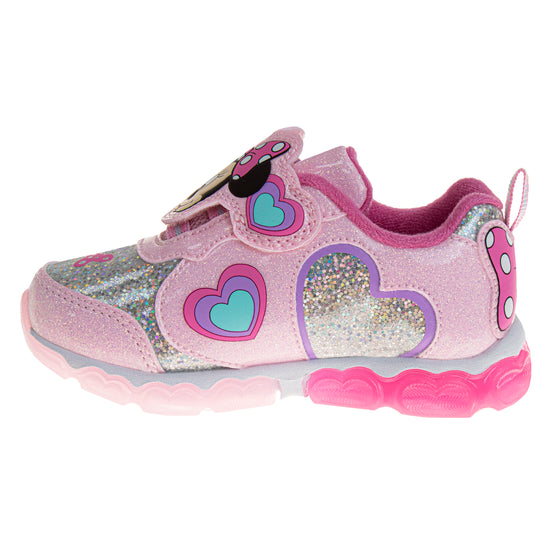 Josmo Disney Minnie Mouse Hook And Loop Glitzy Girls Sneakers (Toddlers)