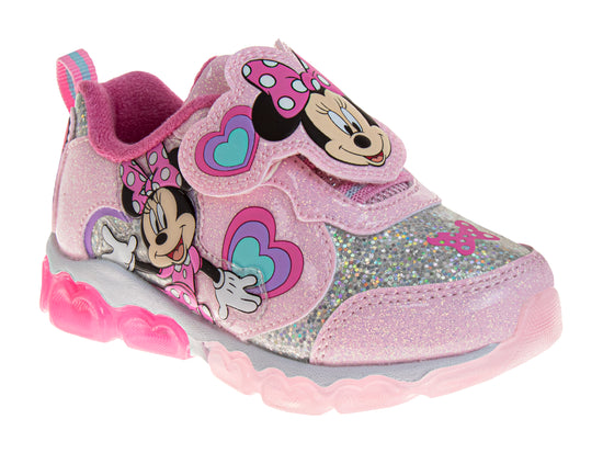 josmo Disney Minnie Mouse Hook and Loop Glitzy Girls Sneakers (Toddlers)
