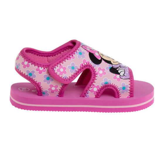 Josmo Disney Minnie Mouse Toddler Girls Hook And Loop Sandals