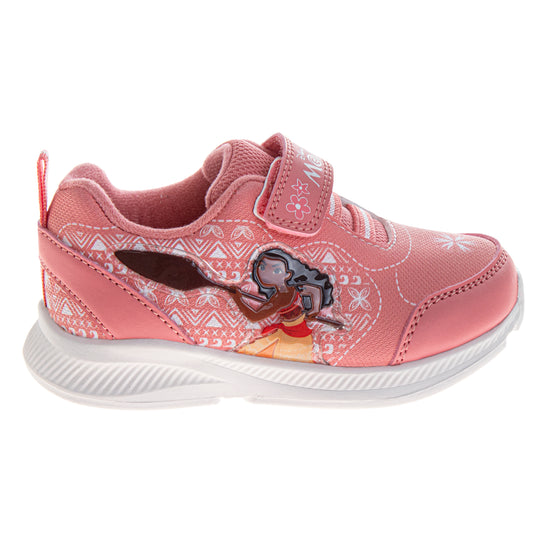 Josmo Disney Moana Girls' Hook And Loop Light Up Fashion Sneakers (Toddlers)