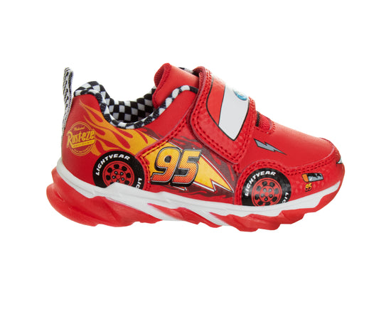 Josmo Disney Pixar Cars Boys Lightning McQueen Light Up Sneakers (Toddlers)