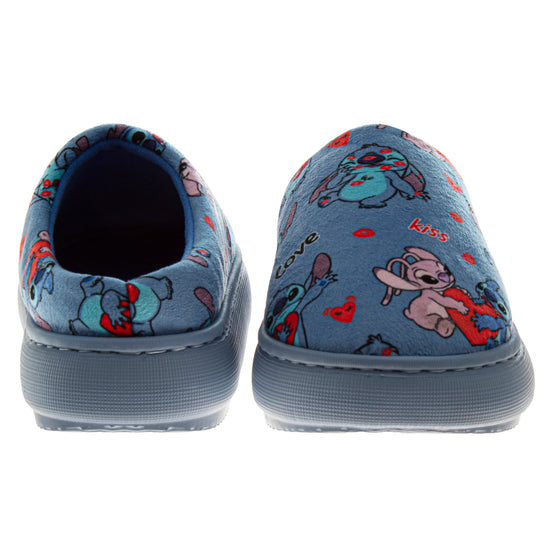 Josmo Disney Stitch And Angel Fluffy Women's Slippers