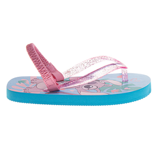 Josmo Disney Stitch And Angel Girls' Dual Sizes Flip Flops (Toddlers)