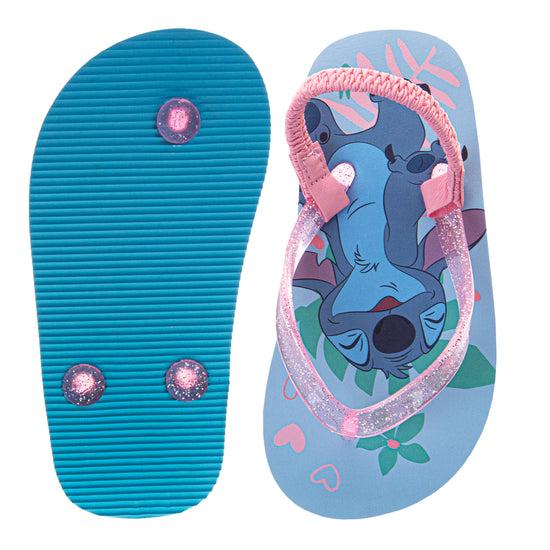 Josmo Disney Stitch And Angel Girls' Dual Sizes Flip Flops (Toddlers)