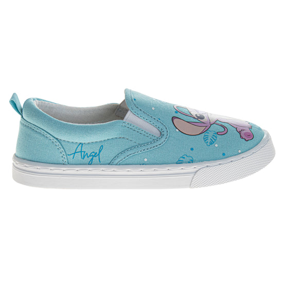 Josmo Disney Stitch Girls Toddler Lace Up Low Top Canvas Sneakers