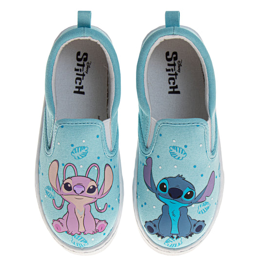josmo Disney Stitch Girls Toddler Lace Up Low Top Canvas Sneakers