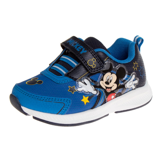 josmo Disney Toddler Boys Mickey Mouse Sneakers with 2 Red Lights