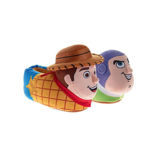 josmo Disney Toy Story 3D Slippers Woody & Buzz Warm Fluffy House Slippers for Boys and Girls(Toddlers)