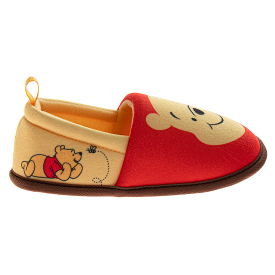 Josmo Disney Winnie The Pooh Boys/Girls Slippers - Pooh Plush Warm Soft Aline Comfy Lightweight House Shoes (5-10 Toddler)