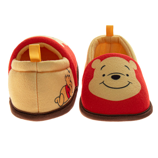 Josmo Disney Winnie The Pooh Boys/Girls Slippers - Pooh Plush Warm Soft Aline Comfy Lightweight House Shoes (5-10 Toddler)