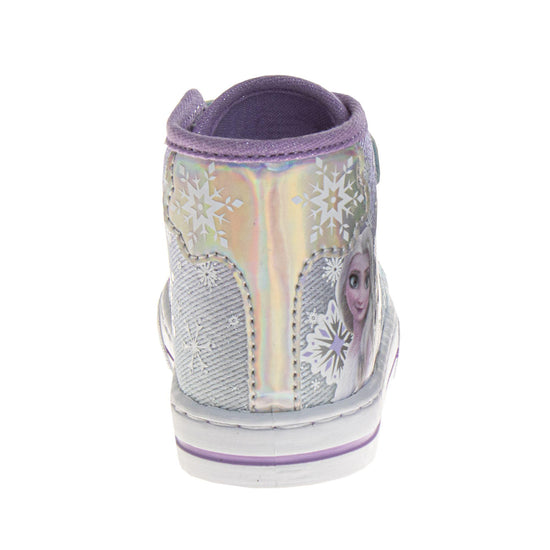 Josmo Frozen High-Top Hook And Loop Girls Canvas Sneakers (Toddler)