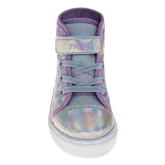 Josmo Frozen High-Top Hook And Loop Girls Canvas Sneakers (Toddler)