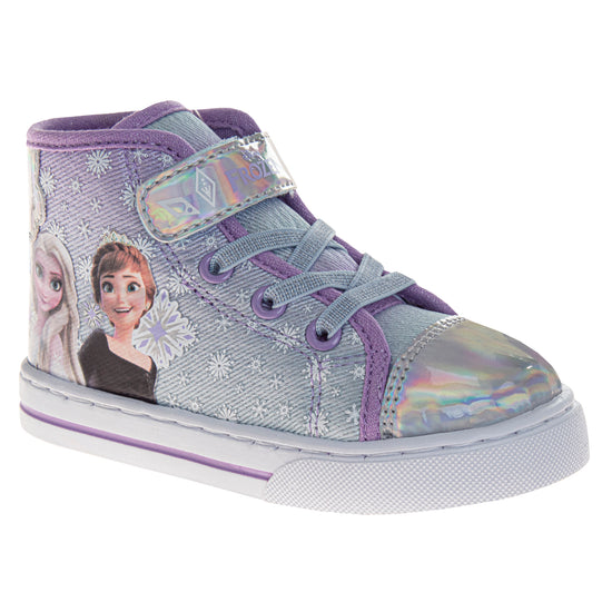 josmo Frozen High-Top Hook and Loop Girls Canvas Sneakers (Toddler)