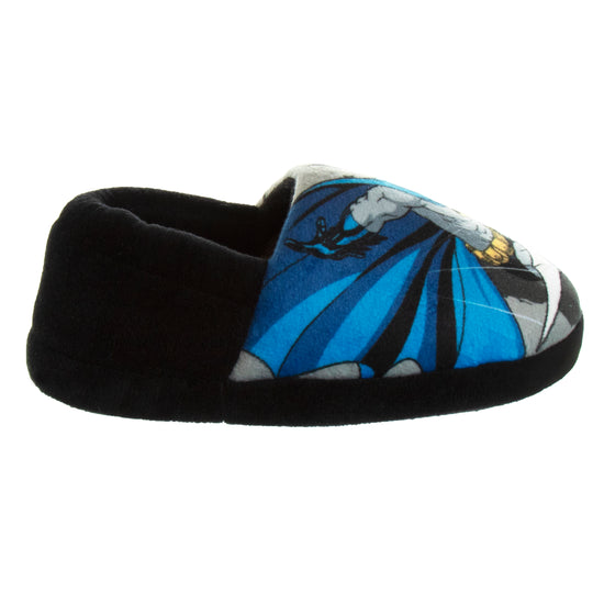 Josmo Josmo Boys' Batman Toddler Slipper Dark Knight Superhero Lightweight Comfort Soft Aline Plush House Shoes