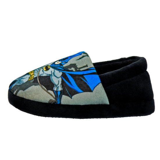 Josmo Josmo Boys' Batman Toddler Slipper Dark Knight Superhero Lightweight Comfort Soft Aline Plush House Shoes