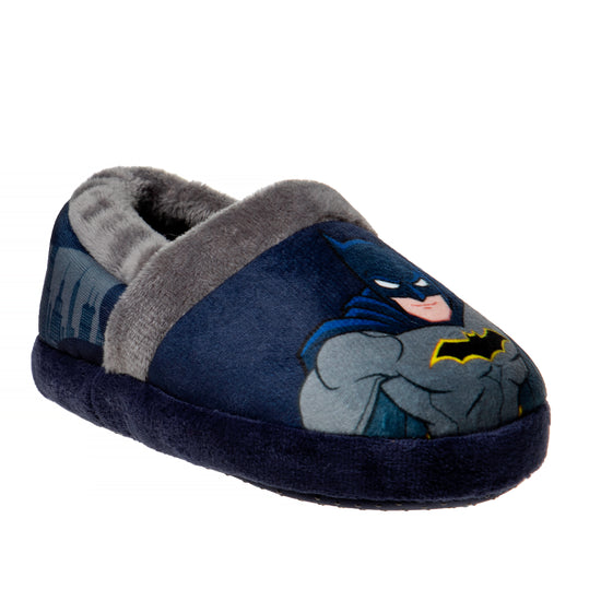josmo Josmo Boys' Batman Toddler Slipper Dark Knight Superhero Lightweight Comfort Soft Aline Plush House Shoes