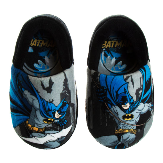 josmo Josmo Boys' Batman Toddler Slipper Dark Knight Superhero Lightweight Comfort Soft Aline Plush House Shoes