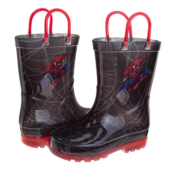 josmo Josmo Boys Marvel Spider-Man Boots â€“ Waterproof Rubber Rainboots (Toddler)