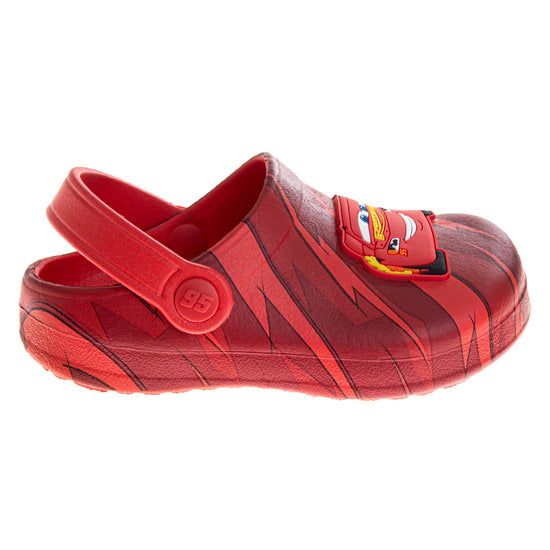 Josmo Josmo Cars Clog Sandal Waterproof Slip-On Slides For Boys - Lightning McQueen Closed Toe Clogs With Backstrap (Sizes: 5-10 Toddlerss)