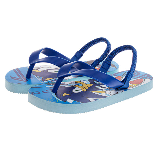 josmo Josmo Sonic the Hedgehog Flip Flop Sandal Water Shoes - Beach Slides SlipOn Thong FlipFlops Sandals for Boys (5-10 Toddler 11-12)