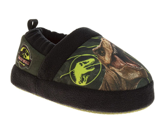 josmo Jurassic World Slippers Boys - Dinosaurs Indoor Comfy House Shoes Plush Fuzzy Jurassic Park Slipper (toddler)