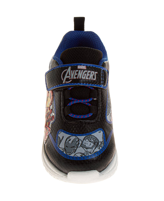 Josmo Marvel Comics Toddler Boys Sneakers Slipon Laceless - The Avengers Spiderman Captain America Hulk Thor Ironman Athletic Shoes (Sizes: 6-10 Toddler)