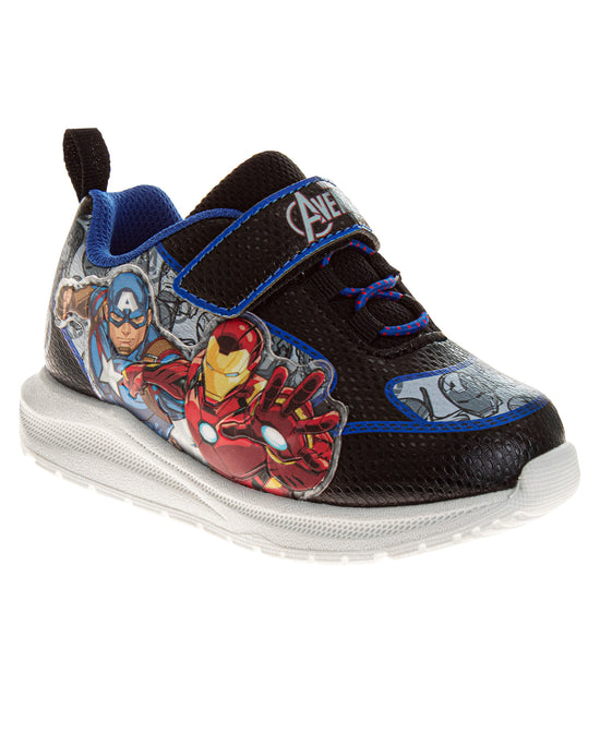 josmo Marvel Comics Toddler Boys Sneakers Slipon Laceless - The Avengers Spiderman Captain America Hulk Thor Ironman Athletic Shoes (Sizes: 6-10 Toddler)
