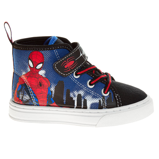 Josmo Marvel Spider-Man Boys' High Top Sneakers. (Toddler/Little Kids)