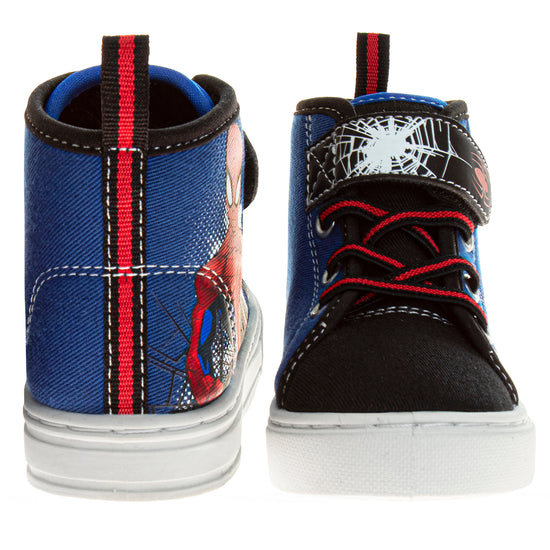 Josmo Marvel Spider-Man Boys' High Top Sneakers. (Toddler/Little Kids)