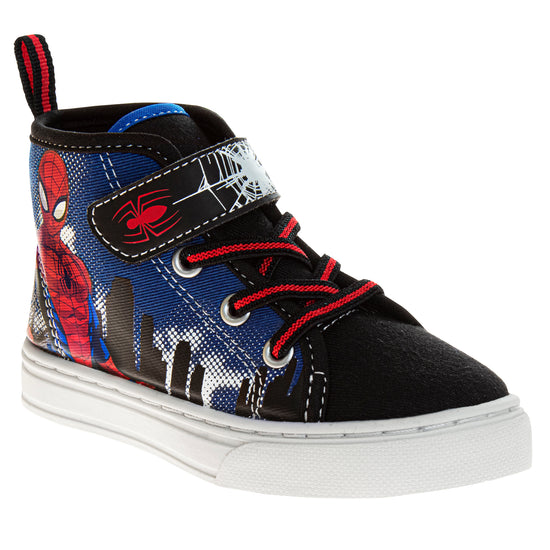 josmo Marvel Spider-Man Boys' High Top Sneakers. (Toddler/Little Kids)