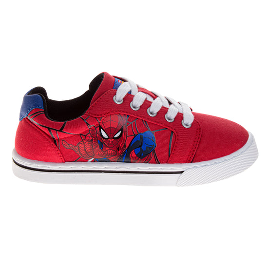 Josmo Marvel Spider-Man Boys Lace-Up Canvas Sneakers