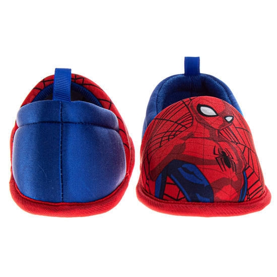 Josmo Marvel Spiderman Boys Slippers The Amazing Spidey House Shoes Indoor Cozy Plush Slippers Size Toddlers