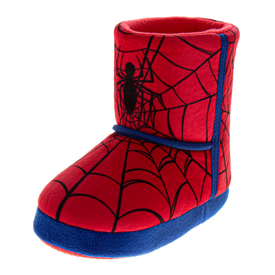 josmo Marvel Spiderman Boys Slippers The Amazing Spidey House Shoes Indoor Cozy Plush Slippers Size Toddlers