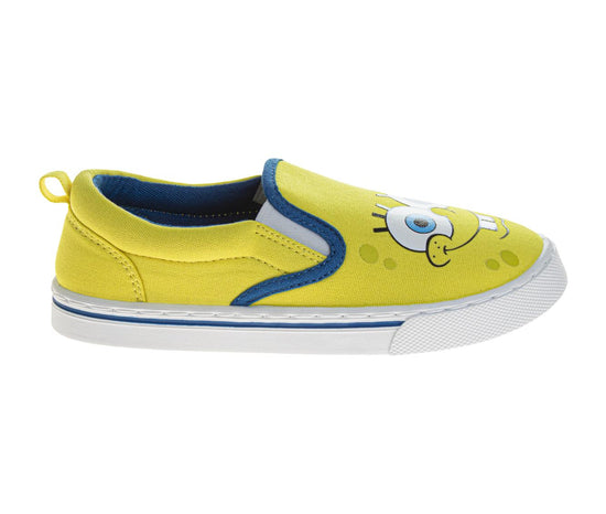 Josmo Nickelodeon SpongeBob SquarePants Boys/Girls SpongeBob And Patrick Slip On Low Top Canvas Sneakers