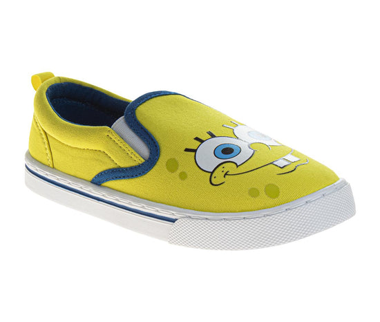josmo Nickelodeon SpongeBob SquarePants Boys/Girls SpongeBob and Patrick Slip On Low Top Canvas Sneakers