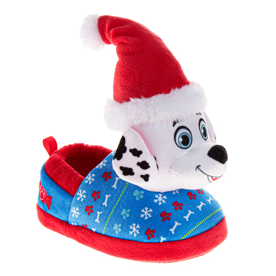 josmo Paw Patrol Chase and Marshall Christmas Boys Slippers Cozy Plush Santa House Shoes Size Toddler