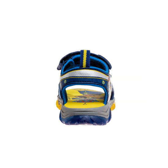Josmo Paw Patrol Chase Marshall Light Up Summer Boys Sandals - Hook & Loop Adjustable Strap Open Toe Sandal Water Shoe - Blue (sizes 6-12 Toddler)