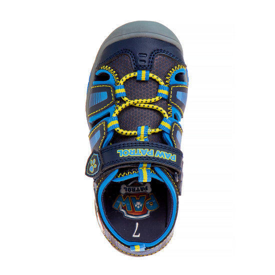 Josmo Paw Patrol Chase Marshall Light Up Summer Boys Sandals - Hook&Loop Adjustable Strap Closed Toe Sandal Water Shoe - Blue (sizes 6-12 Toddler)