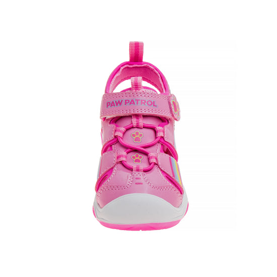 Josmo Paw Patrol Everest Skye Light Up Summer Girls Sandals - Hook&Loop Adjustable Strap Closed Toe Sandal Water Shoe - Pink (sizes 6-12 Toddler)