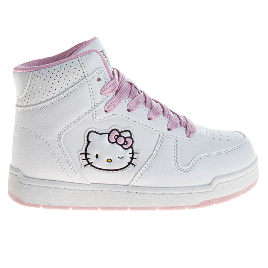 Josmo Sanrio Hello Kitty High-Top Toddler Girls Sneakers - Sneaker Ankle Hightops Lightweight Athletic Breathable Casual Shoes