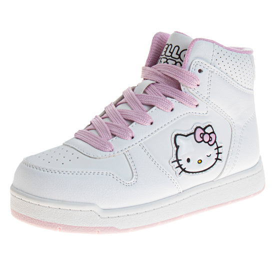 josmo Sanrio Hello Kitty High-Top Toddler Girls Sneakers - Sneaker Ankle Hightops Lightweight Athletic Breathable Casual Shoes