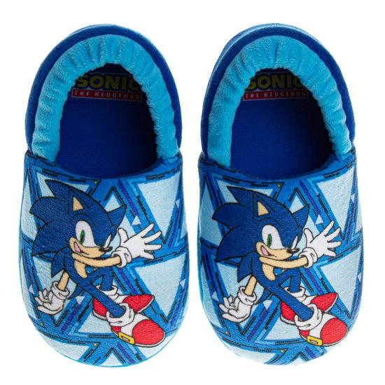 josmo SEGA Sonic the Hedgehog Boys Slippers - House Shoes Lightweight Plush Warm Comfort Soft Aline Slipper (toddlers)