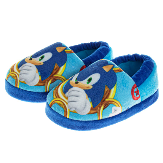 Josmo SEGA Sonic The Hedgehog Slippers - Kids House Shoes Lightweight Plush Warm Comfort Soft Aline Slipper (toddlers - Little Kids)