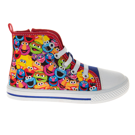 Josmo Sesame Street Boys/Girls All Your Friends Hi-Top Sneakers (Toddlers)