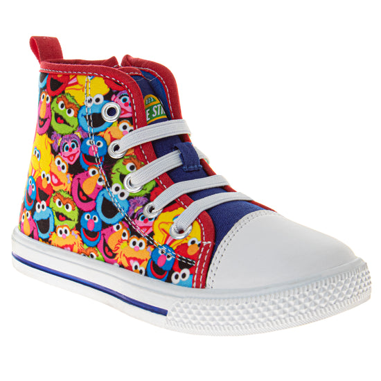 josmo Sesame Street Boys/Girls All Your Friends Hi-Top Sneakers (Toddlers)