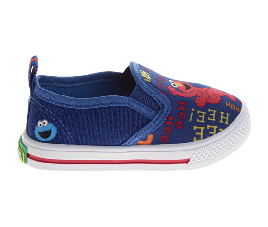 Josmo Sesame Street Boys/Girls Elmo Shoes Slip On Sneaker Toddler Indoor Outdoor Bottom Toddler Size 5 To 10
