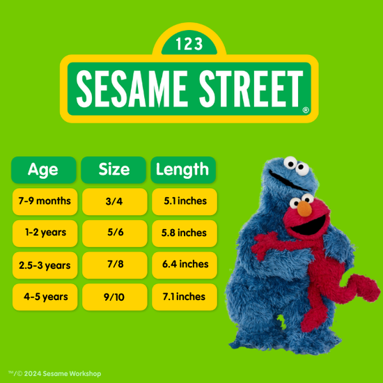 josmo Sesame Street Happy Cookie Monster Dual Sizes Boys Slippers (Toddlers)