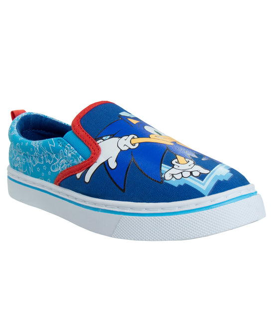 josmo Sonic the Hedgehog Boys/Girls Toddler Slip On Canvas Sneakers