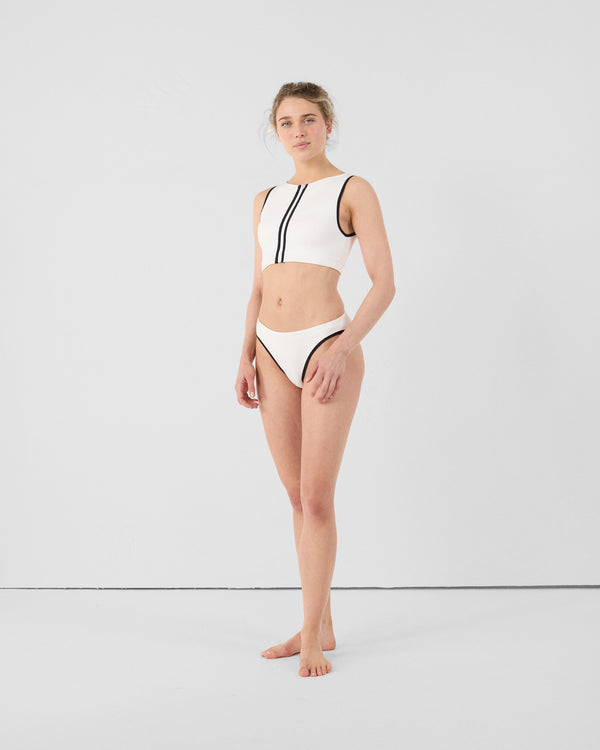 jott Bas de maillot de bain en néoprène Blanc Jisoo bottom